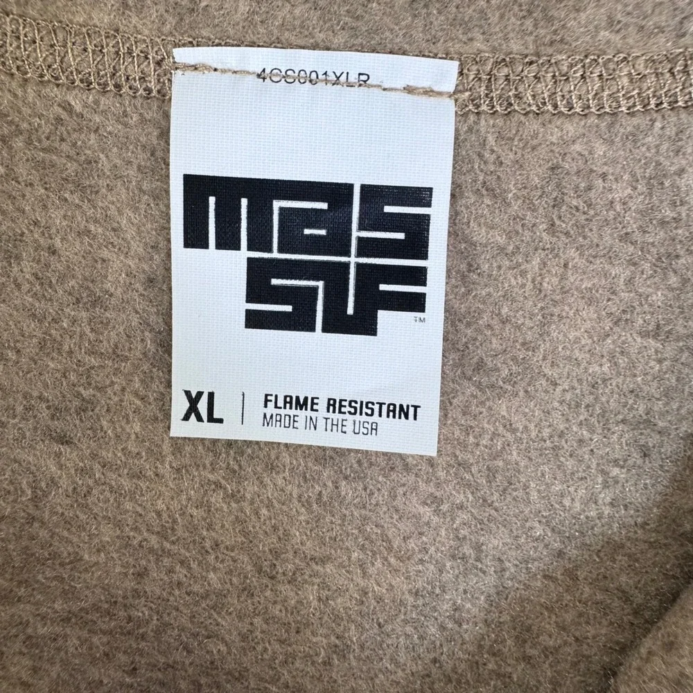 Massif Flamestretch Pullover Mens XL Tan Flame Resistant 1/4 Zip MSRT00005 AFDTB